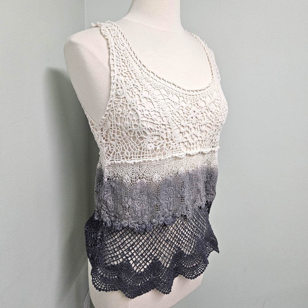American Eagle Crochet Ombre Tank Top Lace Swim Bohemian Festival Medium